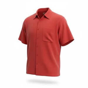 Jamaica Jaxx Men's Casual Red Button Down Shirt